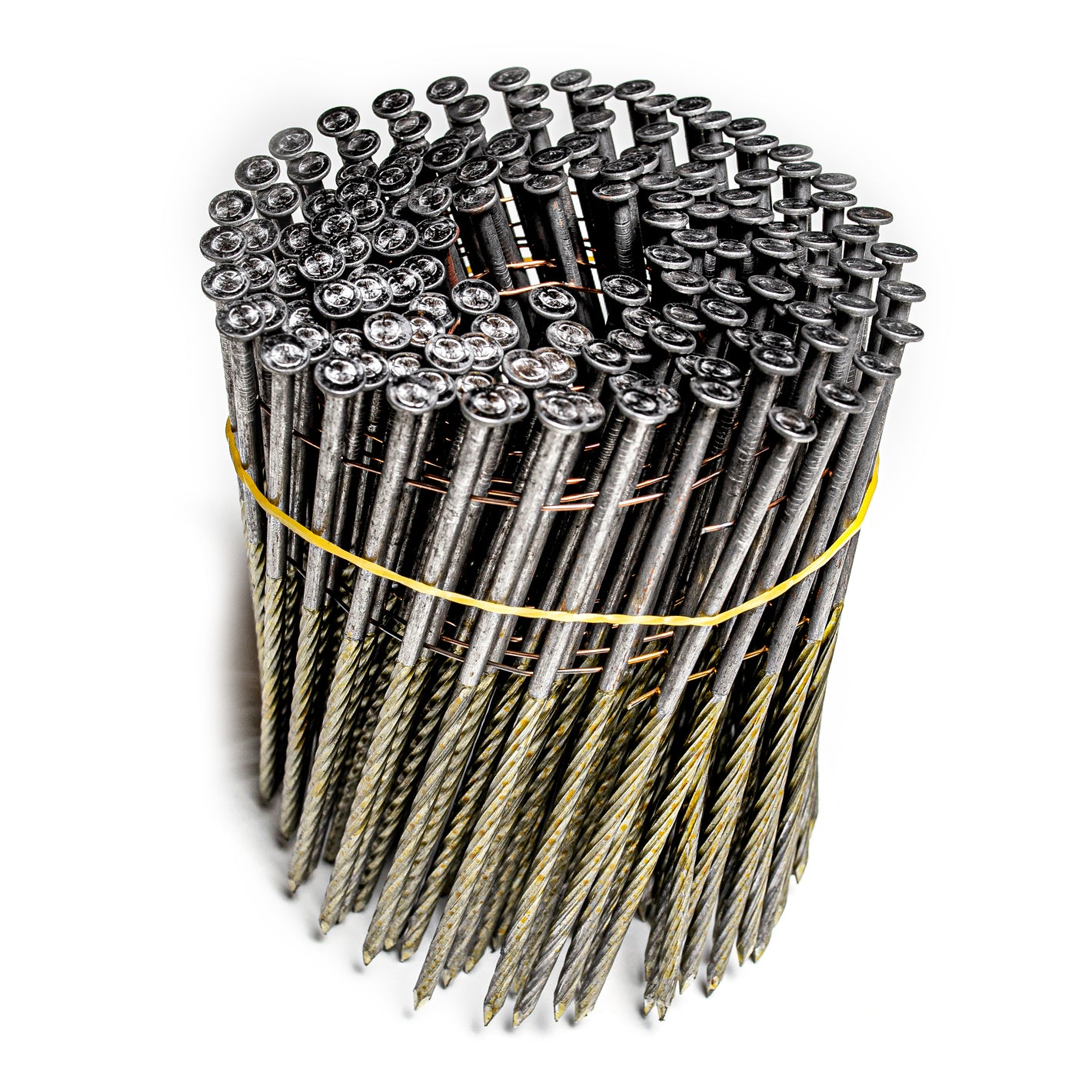 Galvanized Coil Nails 3.8x110 mm, 15°, Screw Shank