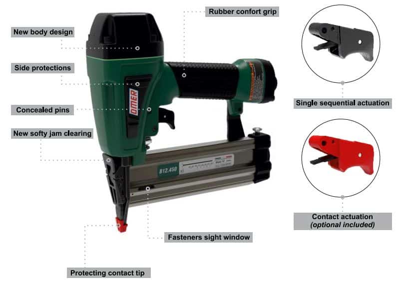 OMER B12.450 - Staple Hammer Tool (1.2 mm) (20 - 50 mm) (18 ga)