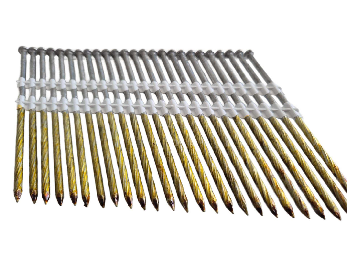 21° Strip Nails, Galvanized, Screw Shank (3.8 × 120 mm)