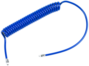 Spiralslange PUR (5/8 mm x 2,5/2 m) blå med 1/4 gevind