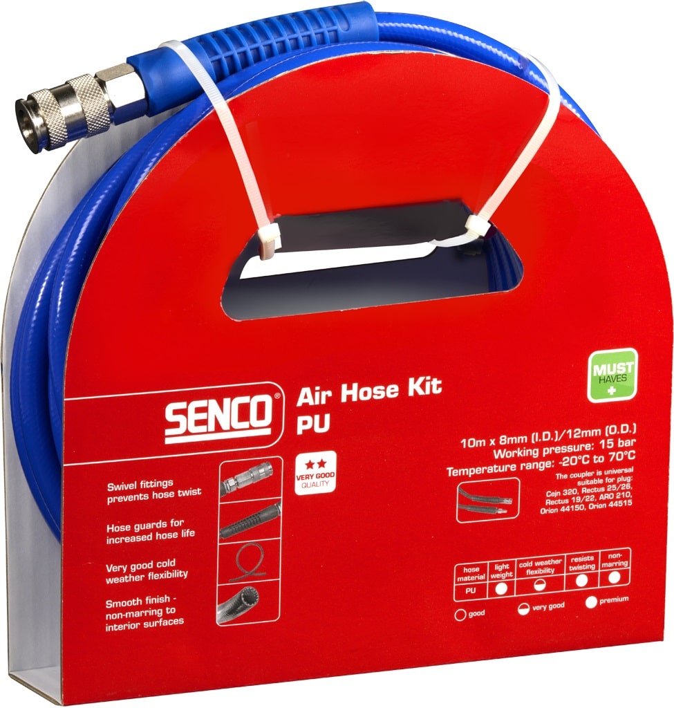SENCO 4000660 - Air hose with connectors PU (8/12 mm) (10 m)