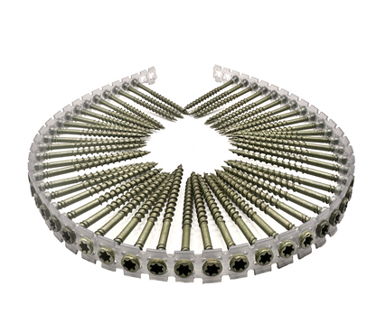 Exterior Construction Screw Strip (4.5 X 65mm; Ruspert II; Green Color; Senco Drive Bit)