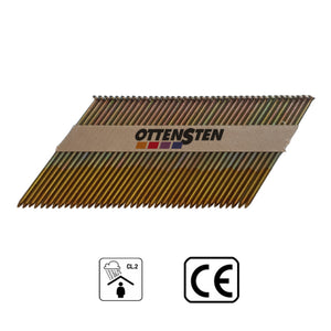 Strip Nails 34° Galvanized, Grooved (3.1 x 90 mm)