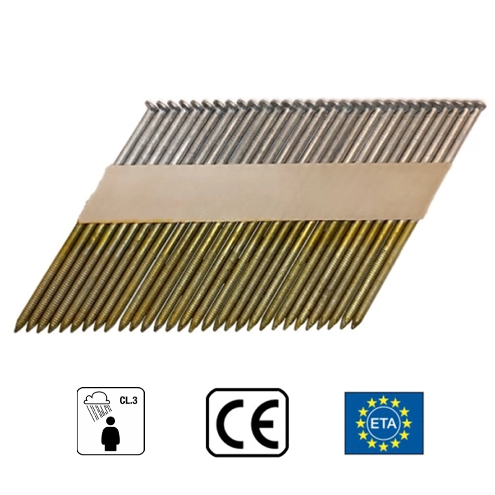 Strip Nails 34°, Smooth, Uncoated (3.1mm x 90mm) (3000 pcs.)