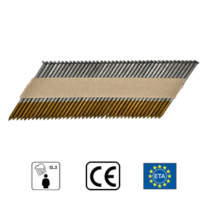 Construction Nails in Cassette 2.8x65 mm; 34°; Hot-Dip Galvanized 50µm; Ribbed (3000 g.)