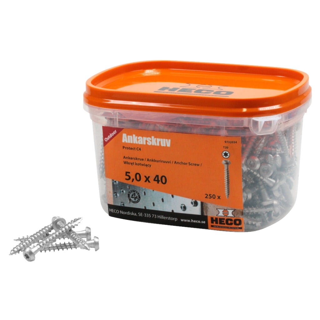 HECO Anchor Screw - Anchor Screws (5.0 x 40 mm) (250 pcs.) C4