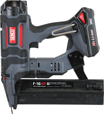 SENCO FUSION F-16XP - Brad Nailing Tool (1.6 mm) (19 - 65 mm) (16 ga) with 2 Batteries