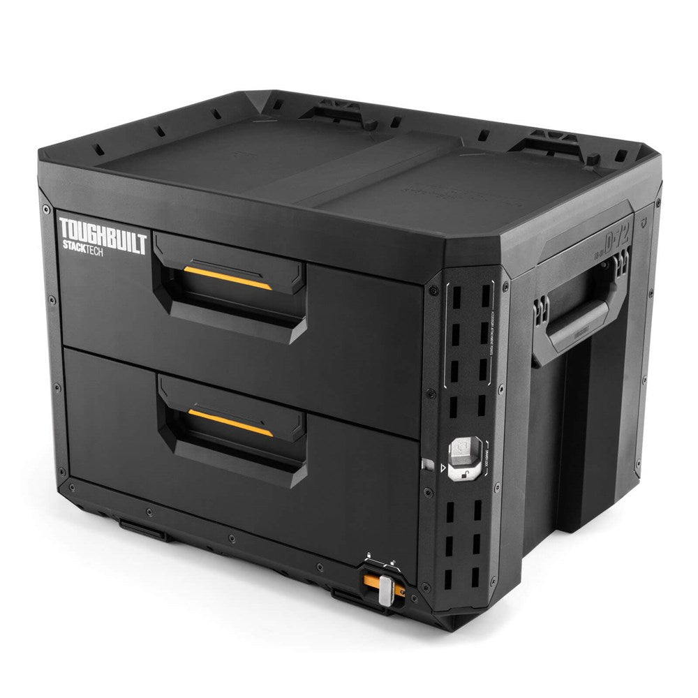 StackTech 2-Drawer Locking Box – Dual-Locking Modular Storage