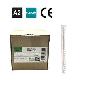 Deck Screws 5.3x60mm, A2 Class, 100 pcs., TX20 Head, Stainless Steel