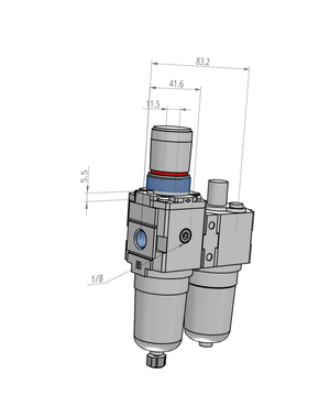 SMC A20 Set with Clamp (AC20A-F02-D)