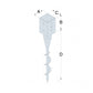 Post Base with Screw / Support Foot for Posts with Screw for Ground Stabilization (PPJST)