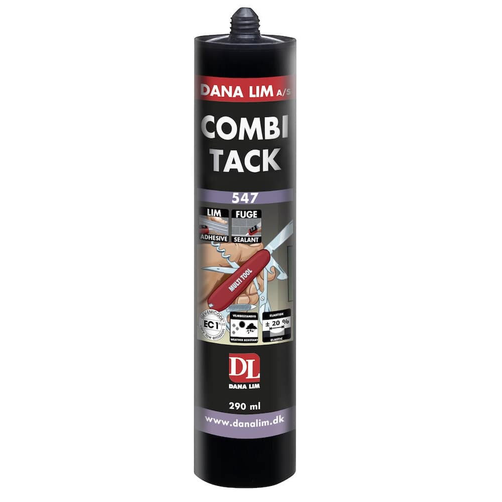 DANA LIM Combi Tack 547 - Neutral Hybrid Adhesive-Sealant, White (290 ml)