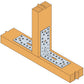 E9/2.5 Simpson Strong-Tie - Reinforced Corner Bracket (154 x 152.5 x 65 mm) (2.5 mm)