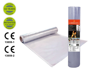 WINCO Firebreather Alu A2 W1 - Non-flammable, heat-reflecting, diffusing membrane (1.2 m x 35 m/50 m; 42 m2/60 m2)
