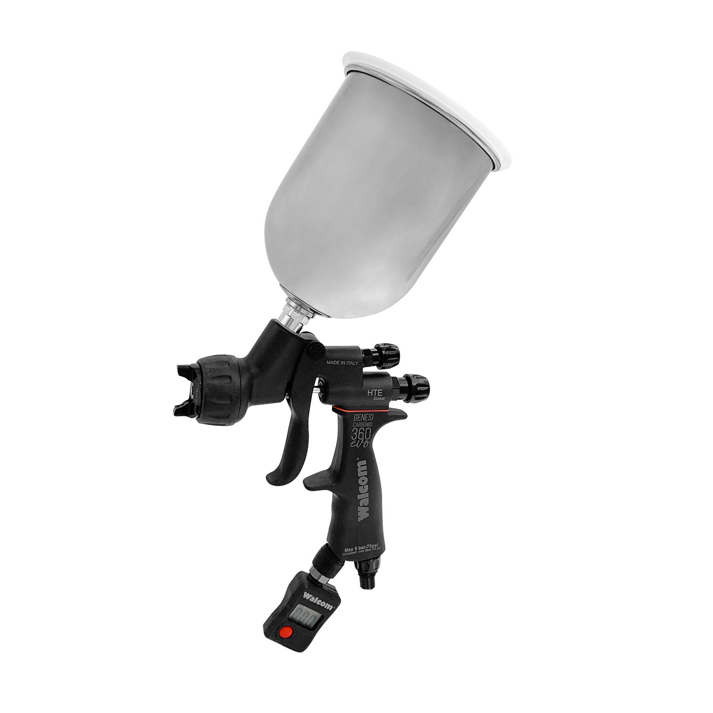 Genesi CARBONIO 360 EVO HTE BASE Spray Gun (750cc Aluminum Tank; Regulator; WALCOM)