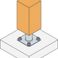 CE Certified Elevated Post Base (PPA100)(100mm Stand Off)