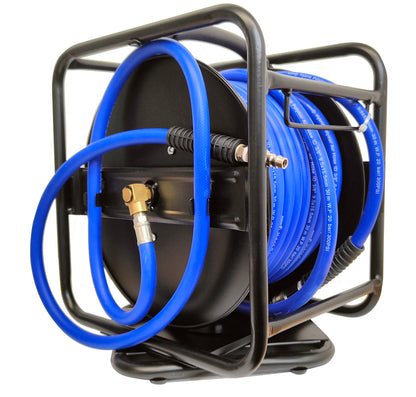 4PRO - Air hose reel with connectors PU, hybrid polymer (3/8, 10x16 mm, 30 m)