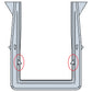 IUSE299/48 - Double Beam Holder (299 x 48 x 1.2 mm)