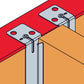 JHMI350/91 - Double Beam Holder for Wall (350 x 91 x 2 mm)