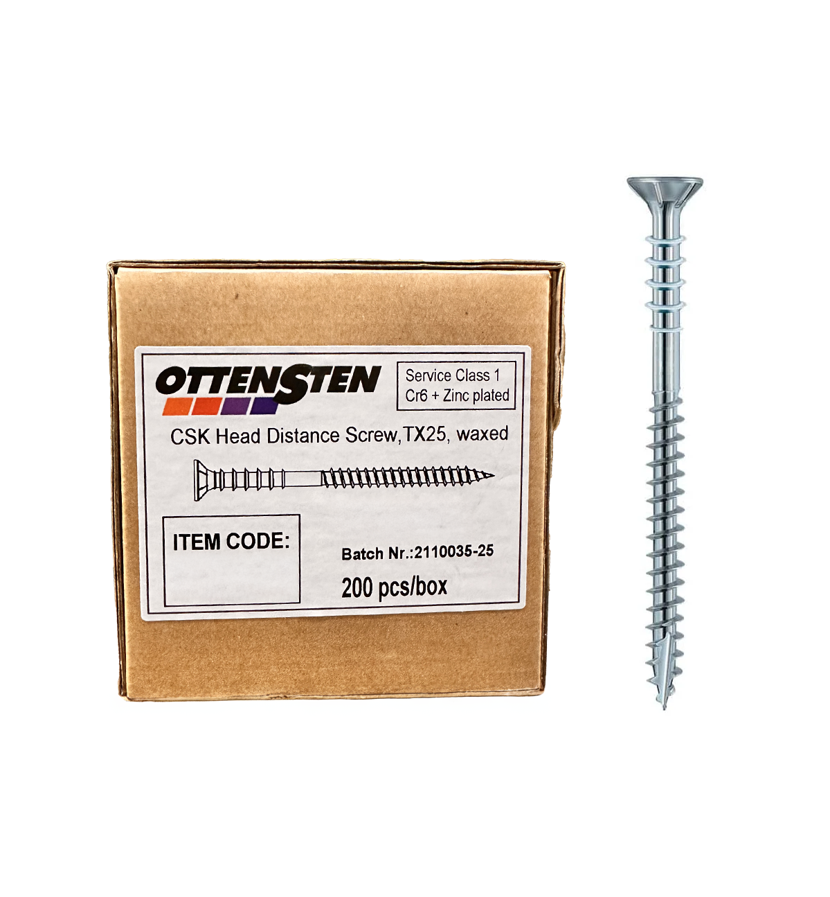 Justitec Distance Screws 6 x 70–110 mm Dual Thread Adjustable Wood Screws