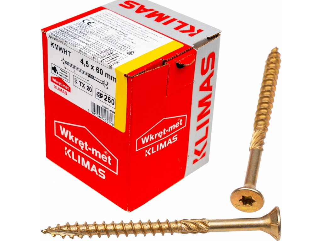 WKRET-MET KMWHT - Countersunk Head Screws (6 x 80-100 mm)