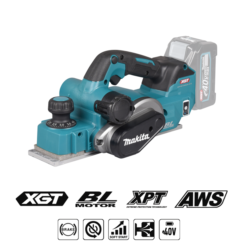 Makita XGT KP001G Cordless Planer (40Vmax; 82 mm; Brushless)