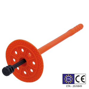 Insulation Anchor with Plastic Nail 10x180mm (60mm Plate, Short Expansion Zone)