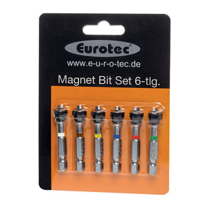 Eurotec Magnetic Screwdriver Bits 50 mm – 6 pcs (TX 10/15/20/25/30/40)