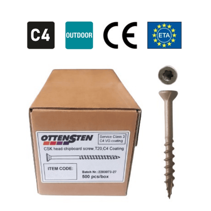 4PRO - Countersunk Head Screws (4.8 x 75 mm) (500 pcs) C4