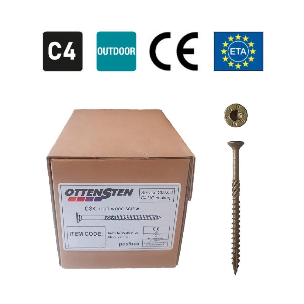 4PRO - Countersunk Head Screws (6.0 x 90-180 mm) (100 pcs) C4