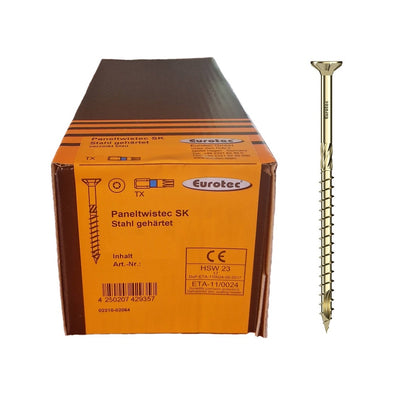 Eurotec Paneltwistec - Recessed Head Wood Screws, Zinc Coated (3.5 x 30-50 mm)