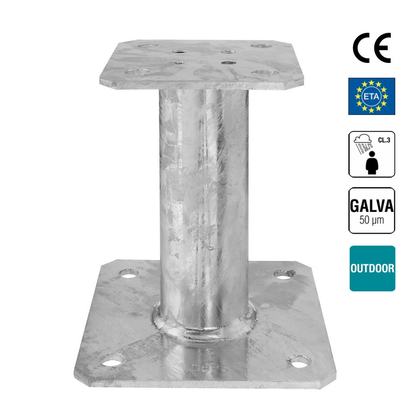 CE Certified Elevated Post Base (PPA100)(100mm Stand Off)