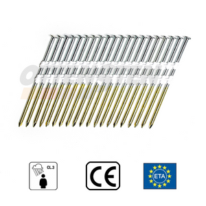 Construction Nails in Strip 3.8x130 mm; 21°; Hot-Dip Galvanized; Smooth (1000 g.) - OTTENSTEN