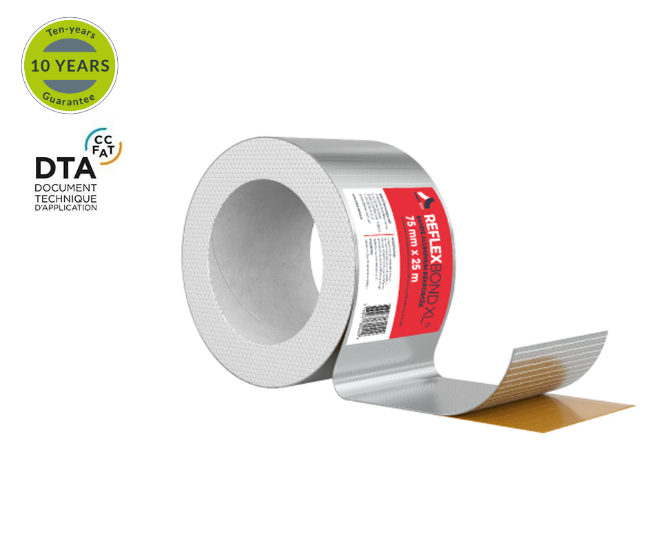 Winco Reflexbond XL - Reinforced adhesive aluminum tape (75 mm x 25m)