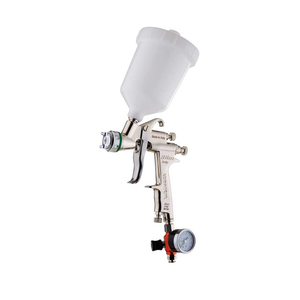Slim HVLP Spray Gun (680cc; 1.0 - 2.5mm Nozzle; Regulator + Pressure Gauge; WALCOM)