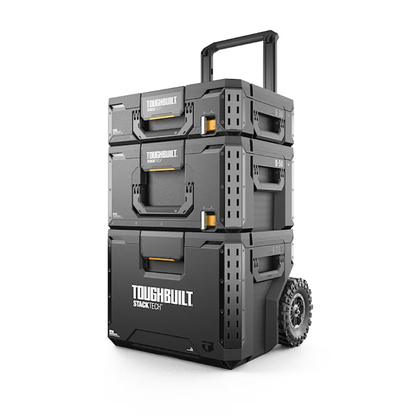 TOUGHBUILT STACKTECH - 3 piece tool box set with wheels
