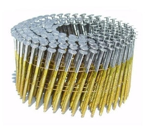 Screw coil nails 16° galvanized, grooved (2.5 x 65mm) (7200 pcs.)