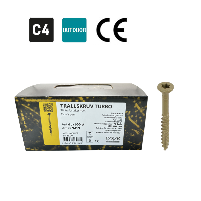 Wood Screw VSB 4.2 X 41 mm, Torx Head, Outdoor Applications, C4 Class