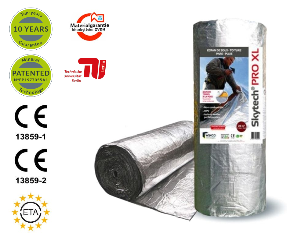 WINCO Skytech Pro XL - Non-combustible, insulating ventilation membrane (1.12m x 18m; 20m2)